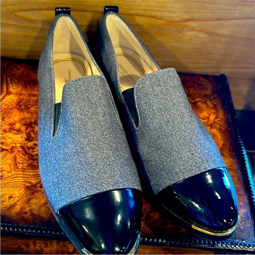 🖤 Cole Haan Women's Loafer - Grey and Patent Leather 🖤